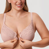 Women's Lace Front Closure Posture Bra Rose Smoked