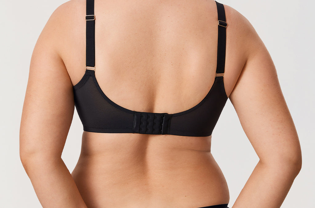 Women's Sheer Mesh Full Coverage Bra Black