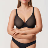 Women's Sheer Mesh Full Coverage Bra Black