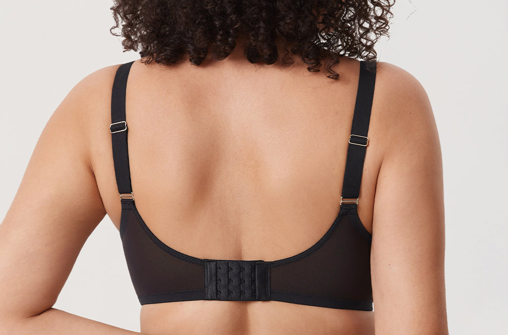 Women's Sheer Mesh Full Coverage Bra Black