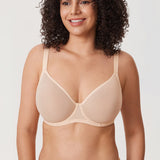 Women's Sheer Mesh Full Coverage Bra Beige