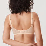 Women's Sheer Mesh Full Coverage Bra Beige