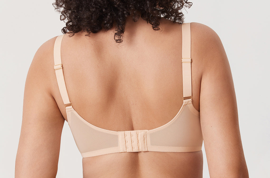 Women's Sheer Mesh Full Coverage Bra Beige