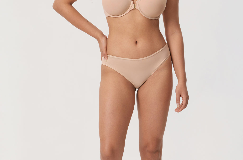 Women's Sheer Mesh Front Closure Posture Bra Beige