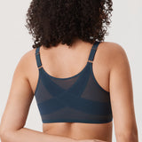 Women's Sheer Mesh Front Closure Posture Bra Sargasso