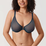 Women's Sheer Mesh Front Closure Posture Bra Sargasso