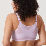 Women's Sheer Mesh Front Closure Posture Bra Orchid Hush