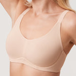 Women's Mesh Monowire Full Coverage Bra - Underwire & Unlined Beige