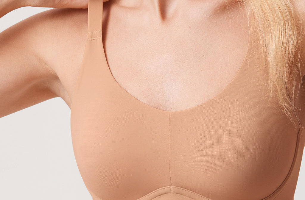 Women's Mesh Monowire Full Coverage Bra - Underwire & Unlined Barely Buff