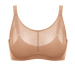 Women's Mesh Monowire Full Coverage Bra - Underwire & Unlined Barely Buff