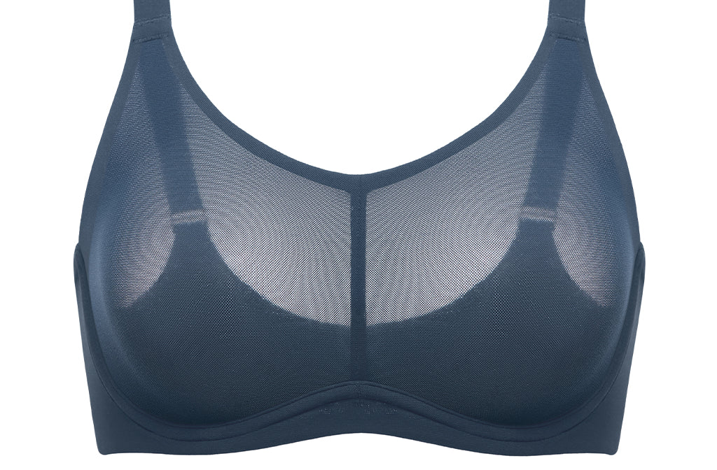 Women's Mesh Monowire Full Coverage Bra - Underwire & Unlined Sargasso