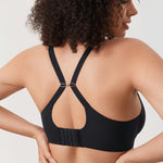 Women's Convertible X-Back Front Closure Bra - Underwire/Unlined/Racerback Black