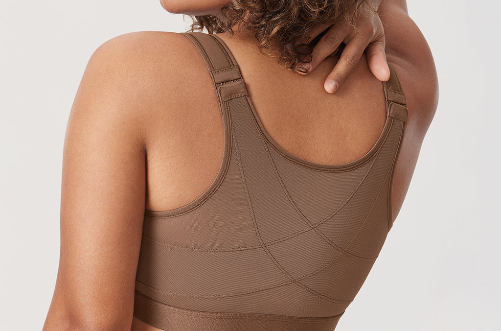 Women's Soft X-shaped Back Posture Bra Soft Tan